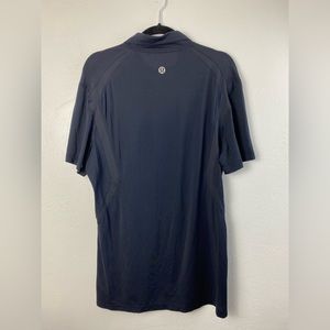 Lululemon Black Short Sleeve Golf Polo Shirt Athleisure Workout Gym Athletic XL